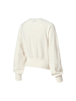 ワッフル地 ボリューム カーディガン