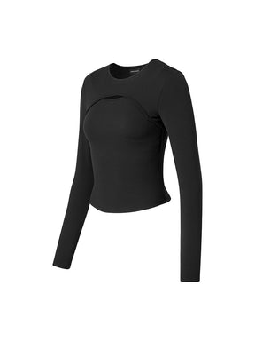 BLACK LABEL シグネチャー パワーライズ カットアウト パッド付き 長袖