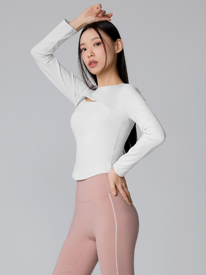 BLACK LABEL シグネチャー パワーライズ カットアウト パッド付き 長袖