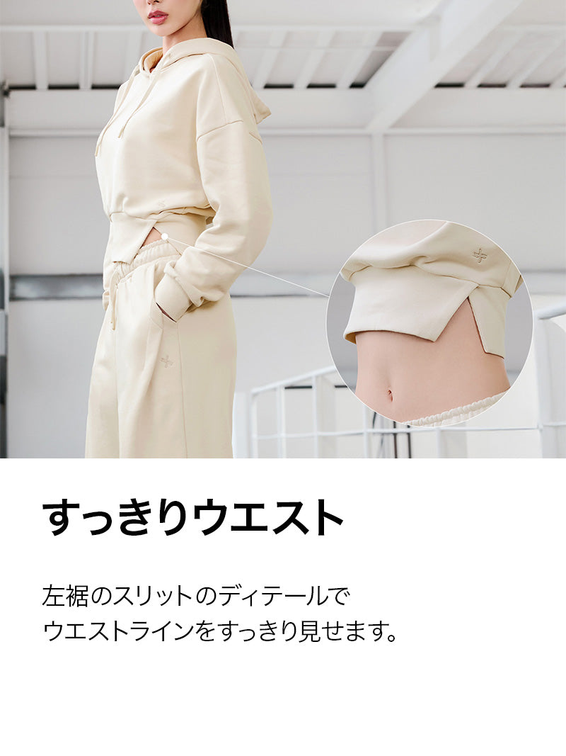 【SET】ソフトタッチ パーカー & ワイドパンツ