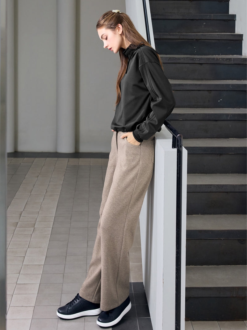 リボン付き ハイネック 長袖