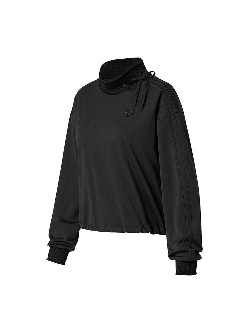 リボン付き ハイネック 長袖