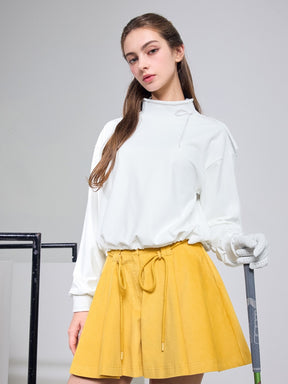 リボン付き ハイネック 長袖