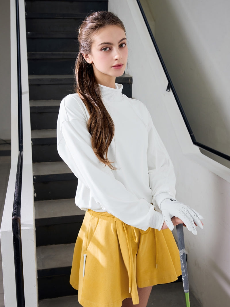 リボン付き ハイネック 長袖