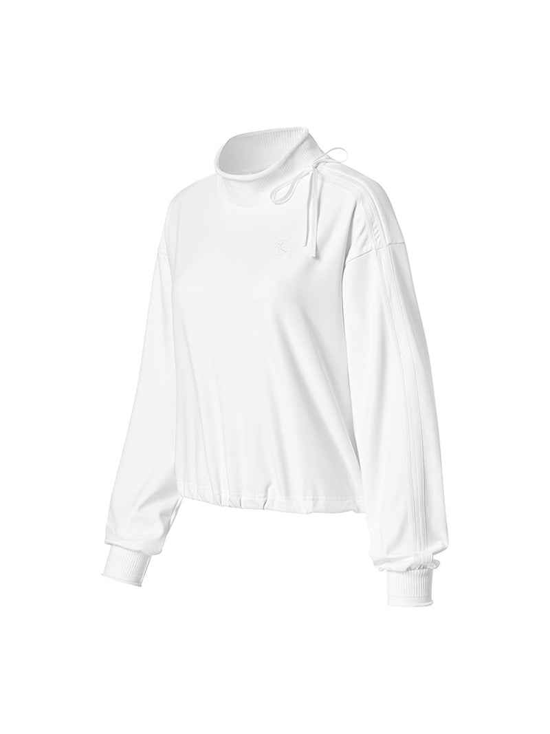 リボン付き ハイネック 長袖