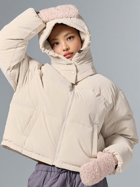 ソフトフリース ニット ミトン手袋