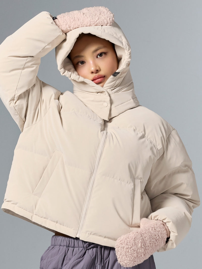 ソフトフリース ニット ミトン手袋