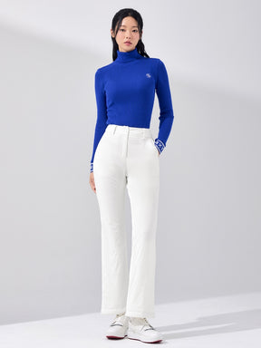 リブ編み タートルネック ニット