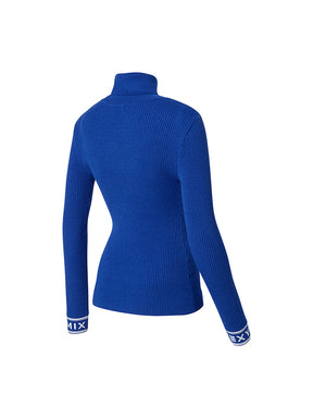 リブ編み タートルネック ニット