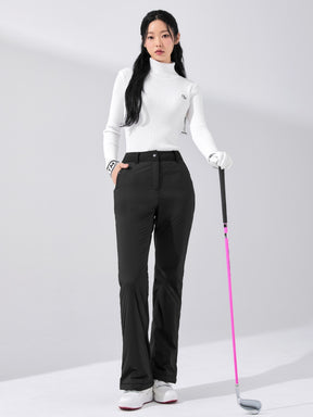 リブ編み タートルネック ニット