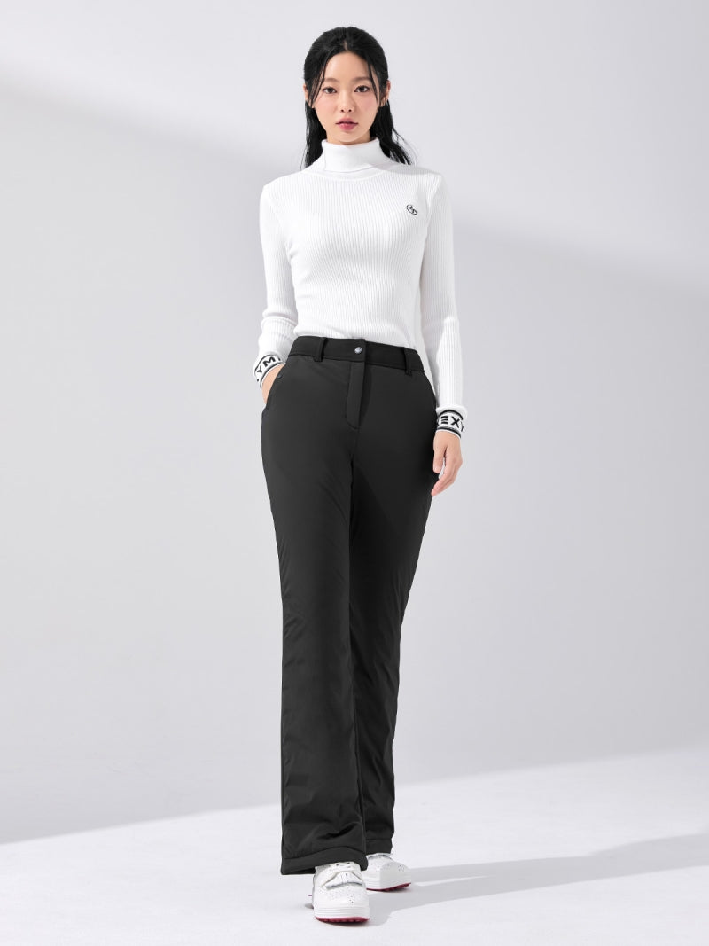 リブ編み タートルネック ニット