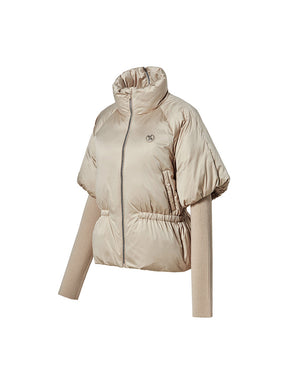 グロウ 取り外し袖 ダウンジャンパー