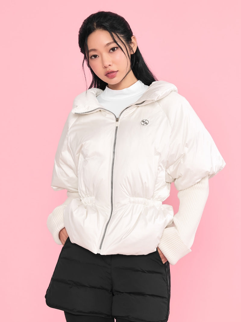 グロウ 取り外し袖 ダウンジャンパー