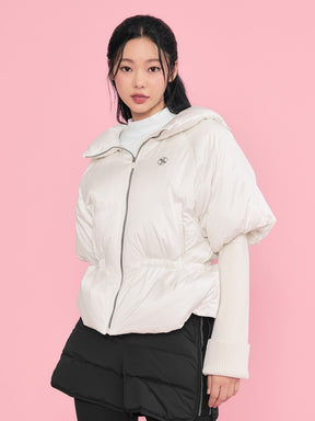 グロウ 取り外し袖 ダウンジャンパー