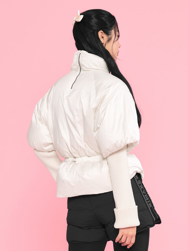 グロウ 取り外し袖 ダウンジャンパー