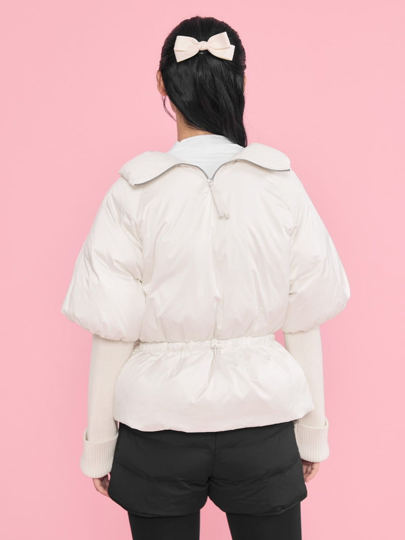 グロウ 取り外し袖 ダウンジャンパー