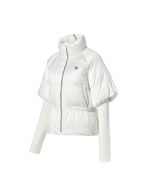 グロウ 取り外し袖 ダウンジャンパー