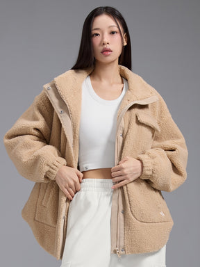 シェルパ ハイネック オーバーフィット ジャケット