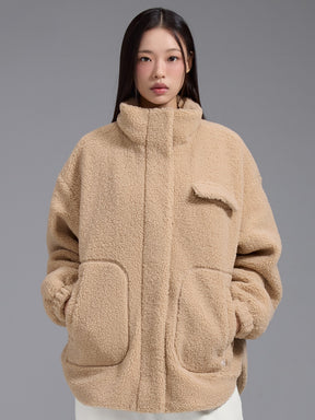 シェルパ ハイネック オーバーフィット ジャケット