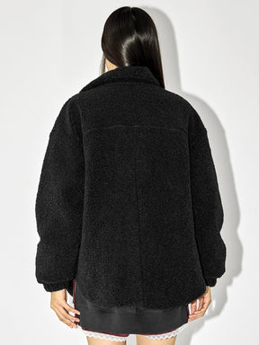 シェルパ ハイネック オーバーフィット ジャケット