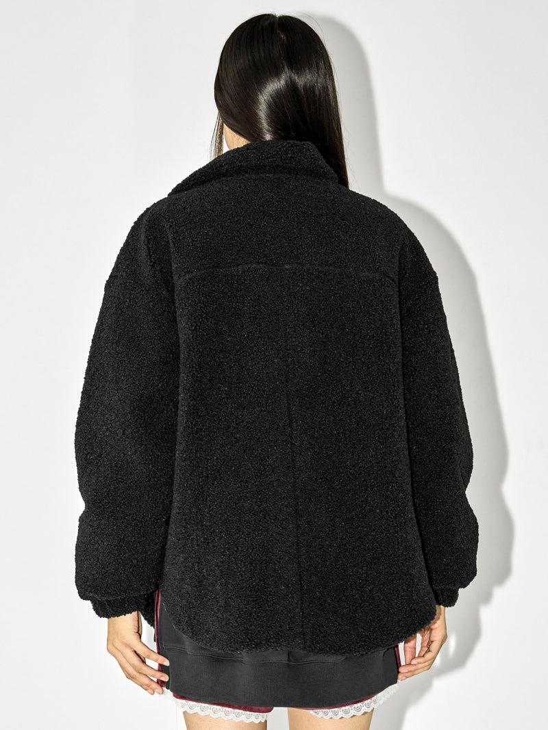 シェルパ ハイネック オーバーフィット ジャケット