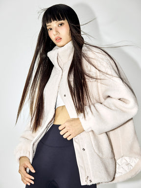 シェルパ ハイネック オーバーフィット ジャケット