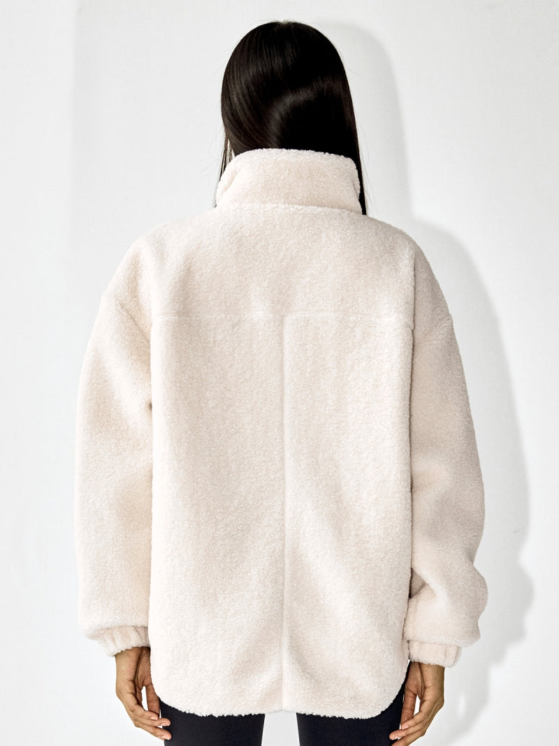 シェルパ ハイネック オーバーフィット ジャケット