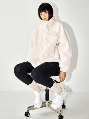 シェルパ ハイネック オーバーフィット ジャケット