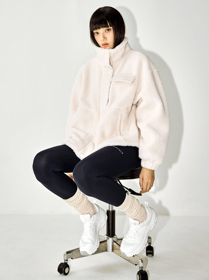 シェルパ ハイネック オーバーフィット ジャケット