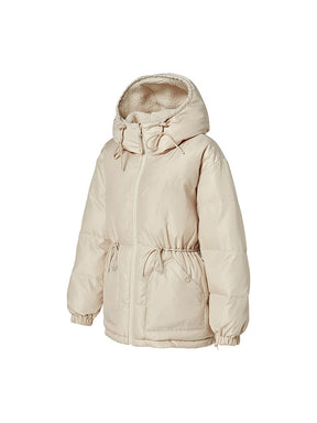 シェルパ 中綿入り リバーシブル フード付き ジャンパー