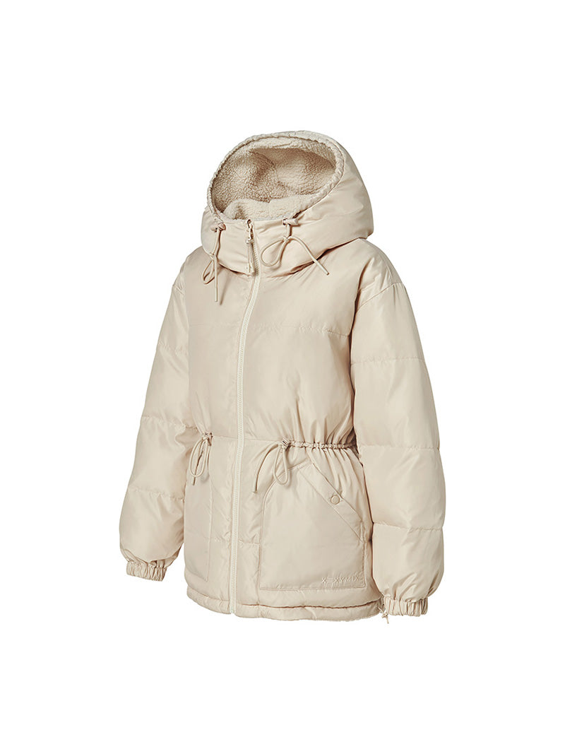 シェルパ 中綿入り リバーシブル フード付き ジャンパー