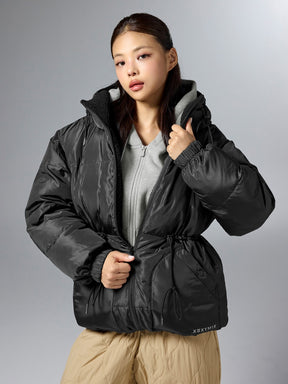 シェルパ 中綿入り リバーシブル フード付き ジャンパー