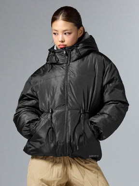 シェルパ 中綿入り リバーシブル フード付き ジャンパー