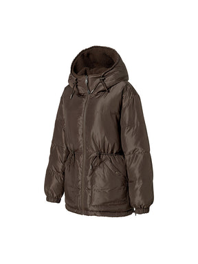 シェルパ 中綿入り リバーシブル フード付き ジャンパー