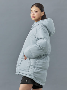 シェルパ 中綿入り リバーシブル フード付き ジャンパー