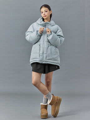 シェルパ 中綿入り リバーシブル フード付き ジャンパー