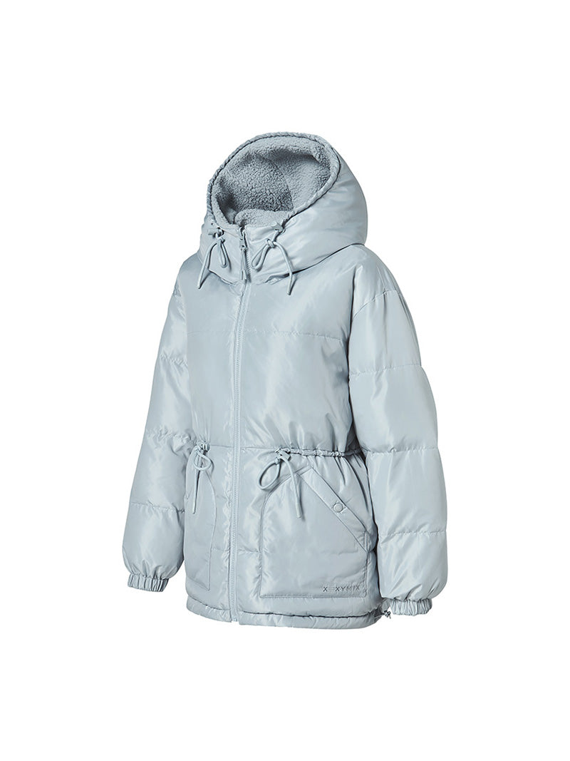 シェルパ 中綿入り リバーシブル フード付き ジャンパー