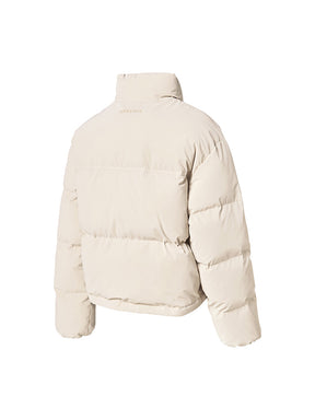 グロッシー クロップド丈 パフジャンパー