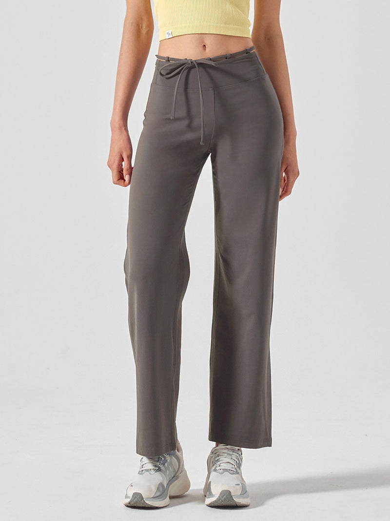 BLACK LABEL シグネチャー パワーライズ 裏起毛 ドローコード ワイドレギンス