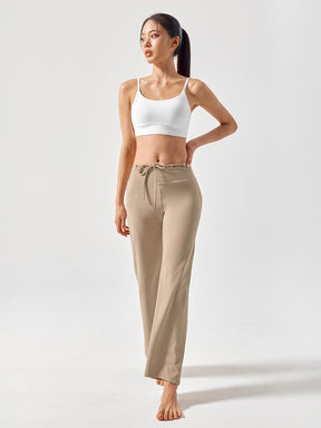 BLACK LABEL シグネチャー パワーライズ 裏起毛 ドローコード ワイドレギンス