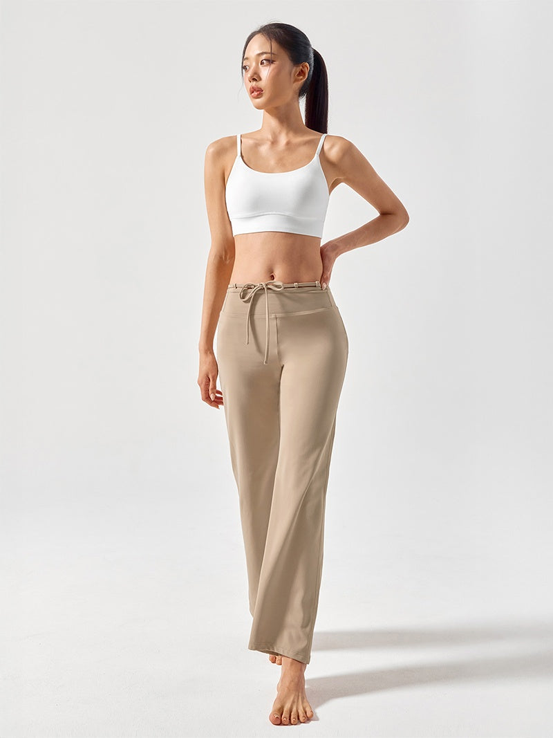 BLACK LABEL シグネチャー パワーライズ 裏起毛 ドローコード ワイドレギンス