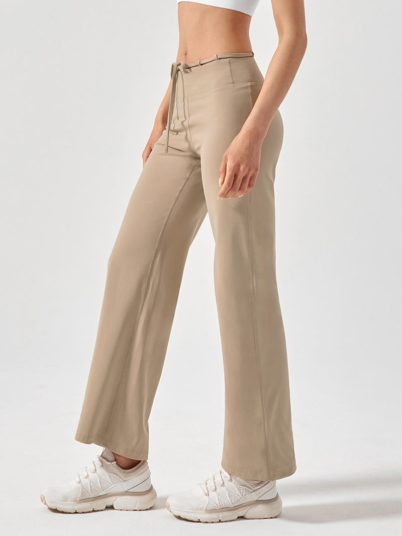 BLACK LABEL シグネチャー パワーライズ 裏起毛 ドローコード ワイドレギンス