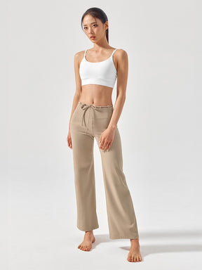 BLACK LABEL シグネチャー パワーライズ 裏起毛 ドローコード ワイドレギンス