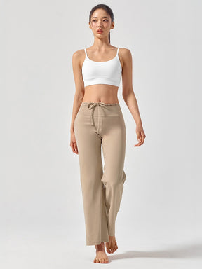 BLACK LABEL シグネチャー パワーライズ 裏起毛 ドローコード ワイドレギンス