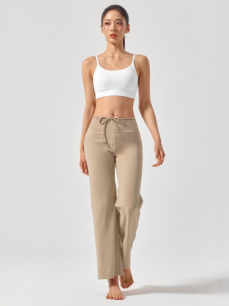 BLACK LABEL シグネチャー パワーライズ 裏起毛 ドローコード ワイドレギンス