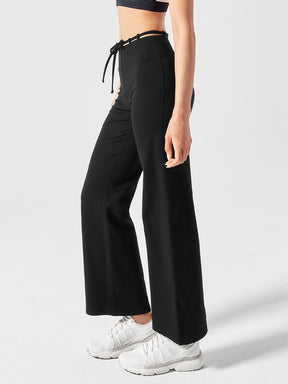 BLACK LABEL シグネチャー パワーライズ 裏起毛 ドローコード ワイドレギンス