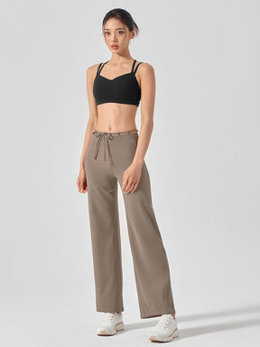 BLACK LABEL シグネチャー パワーライズ 裏起毛 ドローコード ワイドレギンス