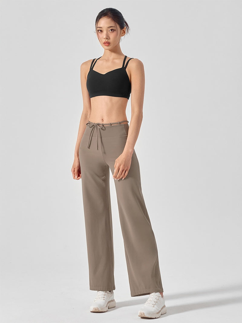 BLACK LABEL シグネチャー パワーライズ 裏起毛 ドローコード ワイドレギンス