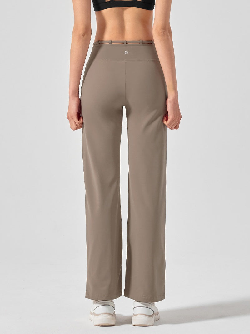 BLACK LABEL シグネチャー パワーライズ 裏起毛 ドローコード ワイドレギンス