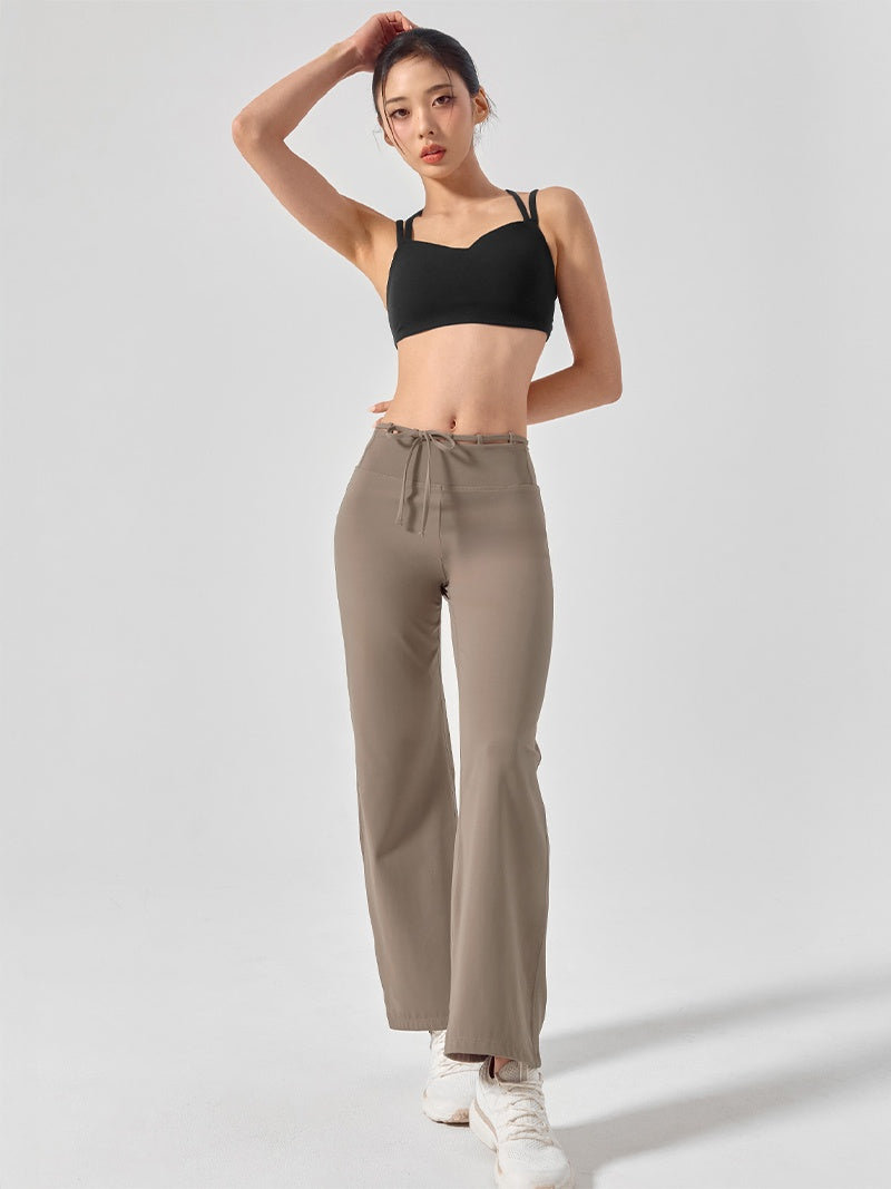 BLACK LABEL シグネチャー パワーライズ 裏起毛 ドローコード ワイドレギンス